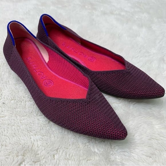 Rothy's Shoes - Rothy’s Women's Rare Unicorn Violet Purple The Point Flats Size 8.5